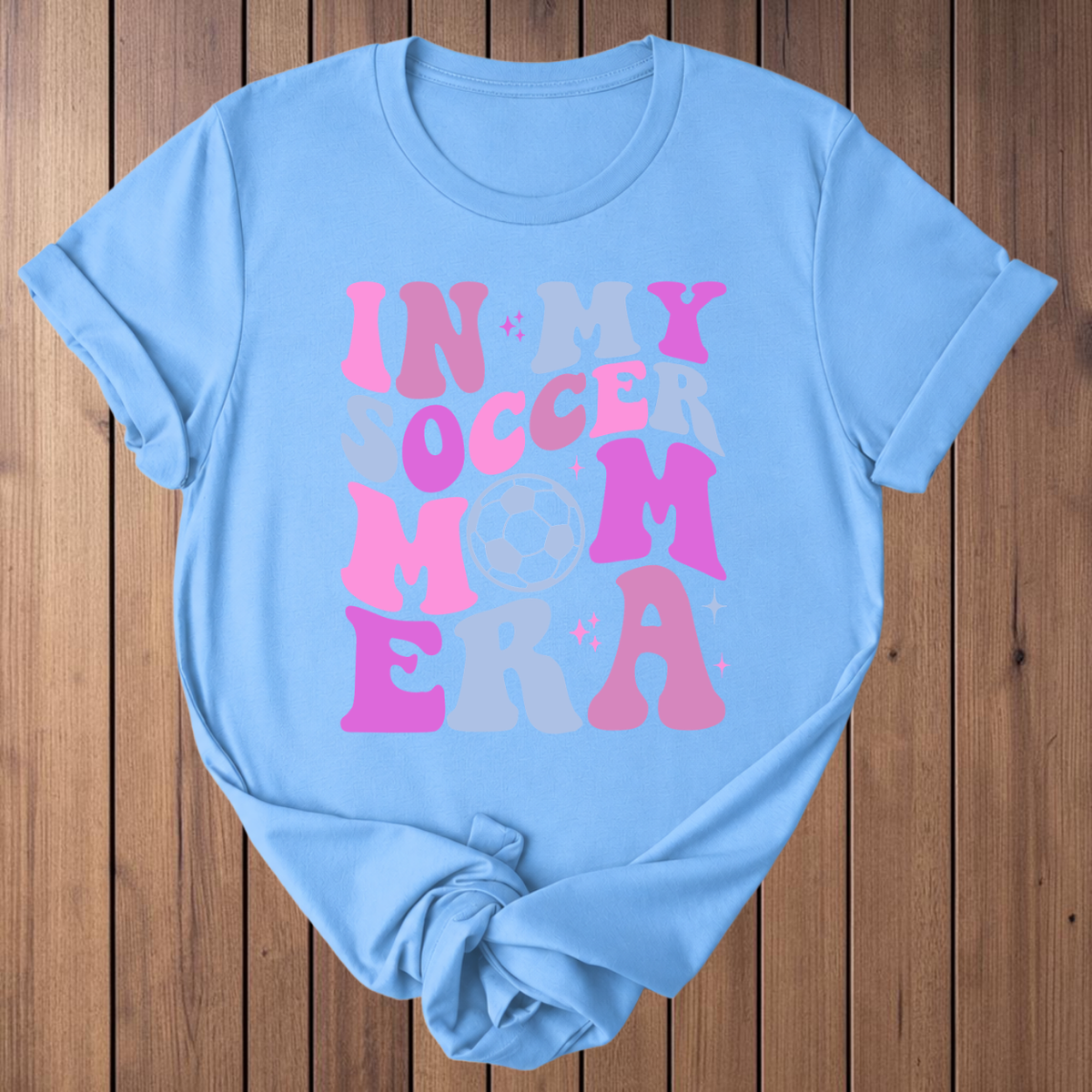 In My Soccer Mom Era T-Shirt - Carolina Blue