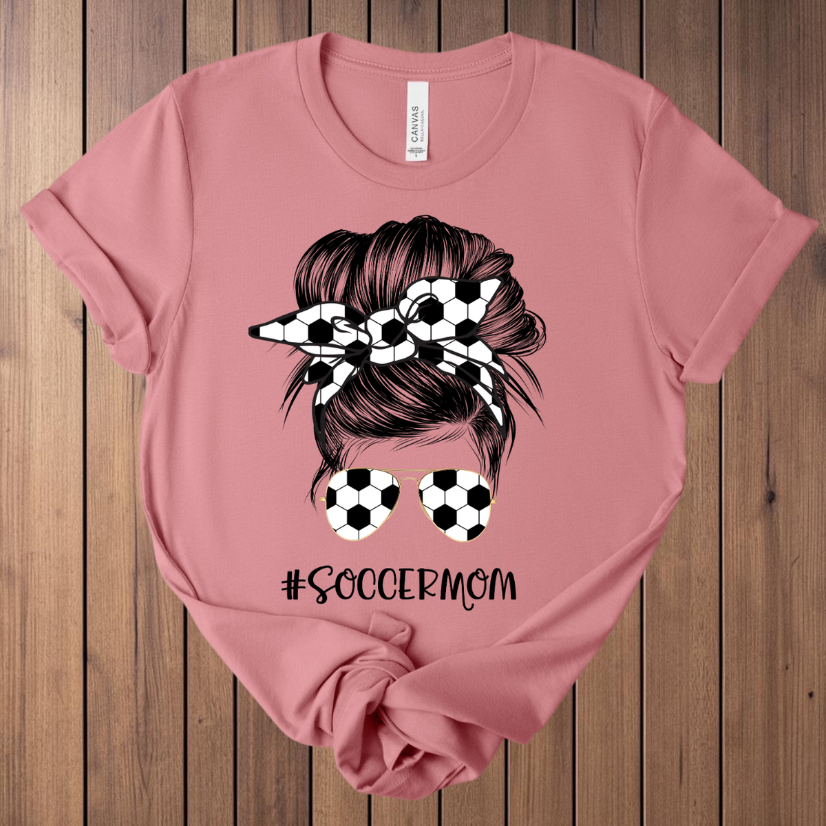 #SoccerMom Soccer T-Shirt - Mauve