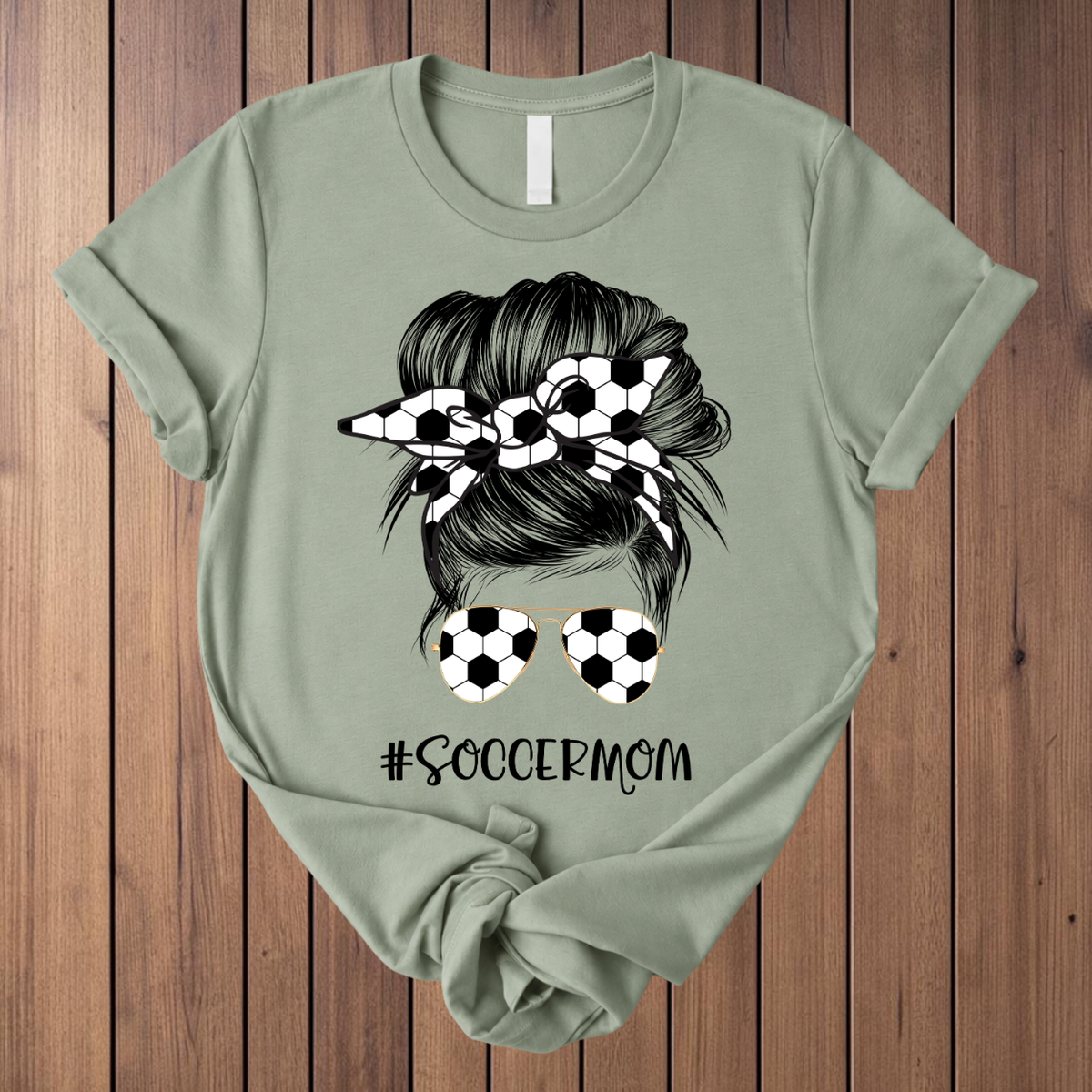 #SoccerMom Soccer T-Shirt - Sage