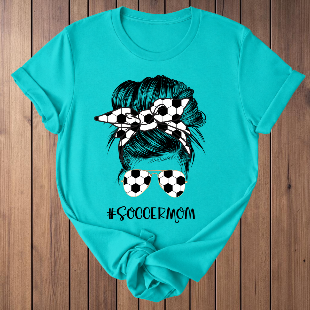 #SoccerMom Soccer T-Shirt - Teal