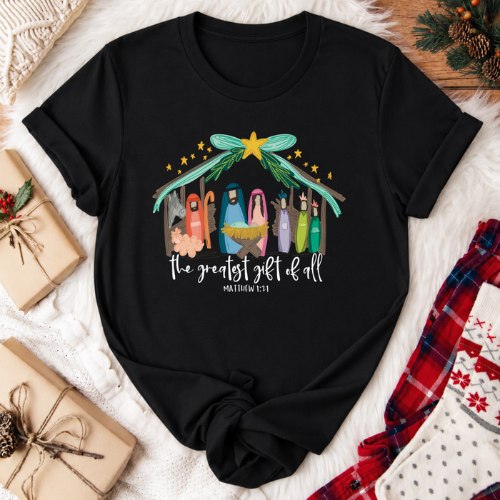 The Greatest Gift of All Christmas T-Shirt - Black