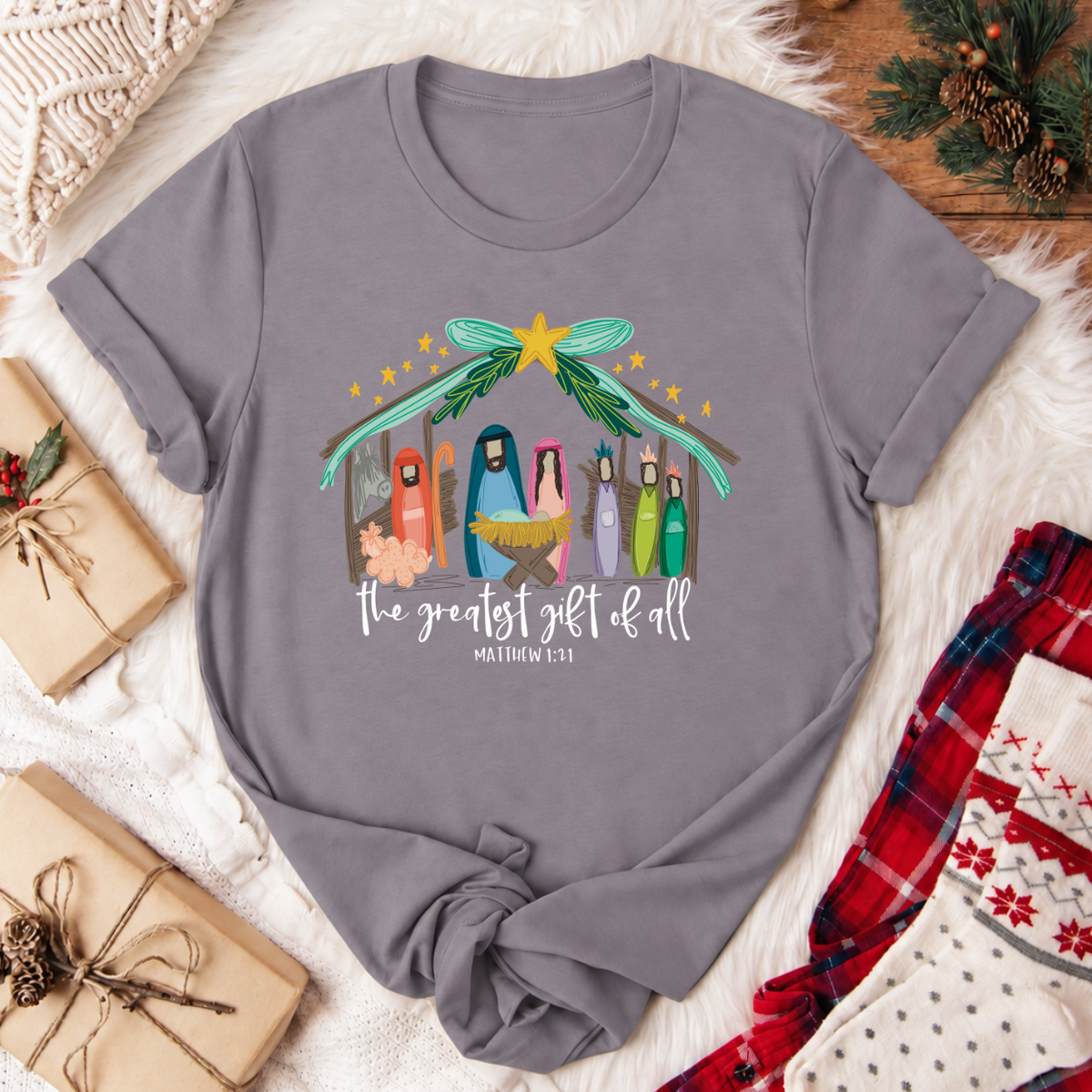 The Greatest Gift of All Christmas T-Shirt - Storm