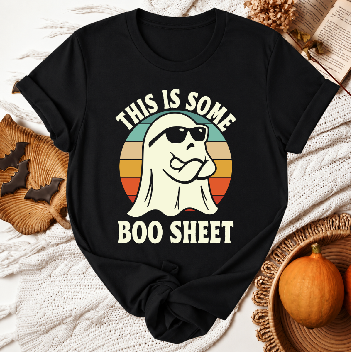 This Is Some Boo Sheet Halloween T-Shirt - Black