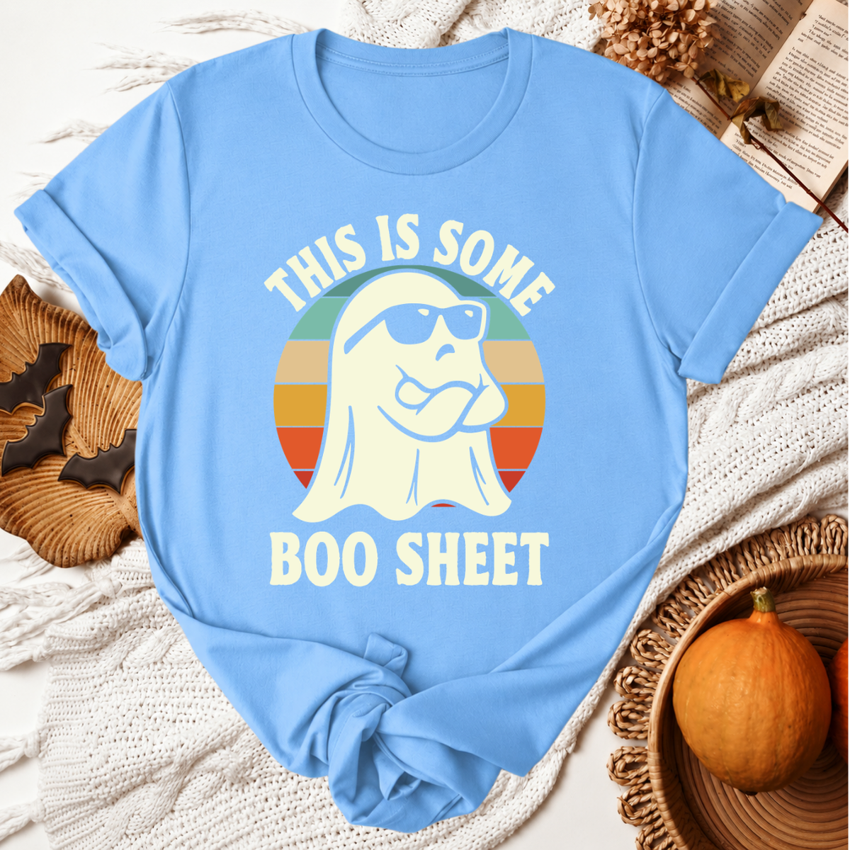 This Is Some Boo Sheet Halloween T-Shirt - Carolina Blue