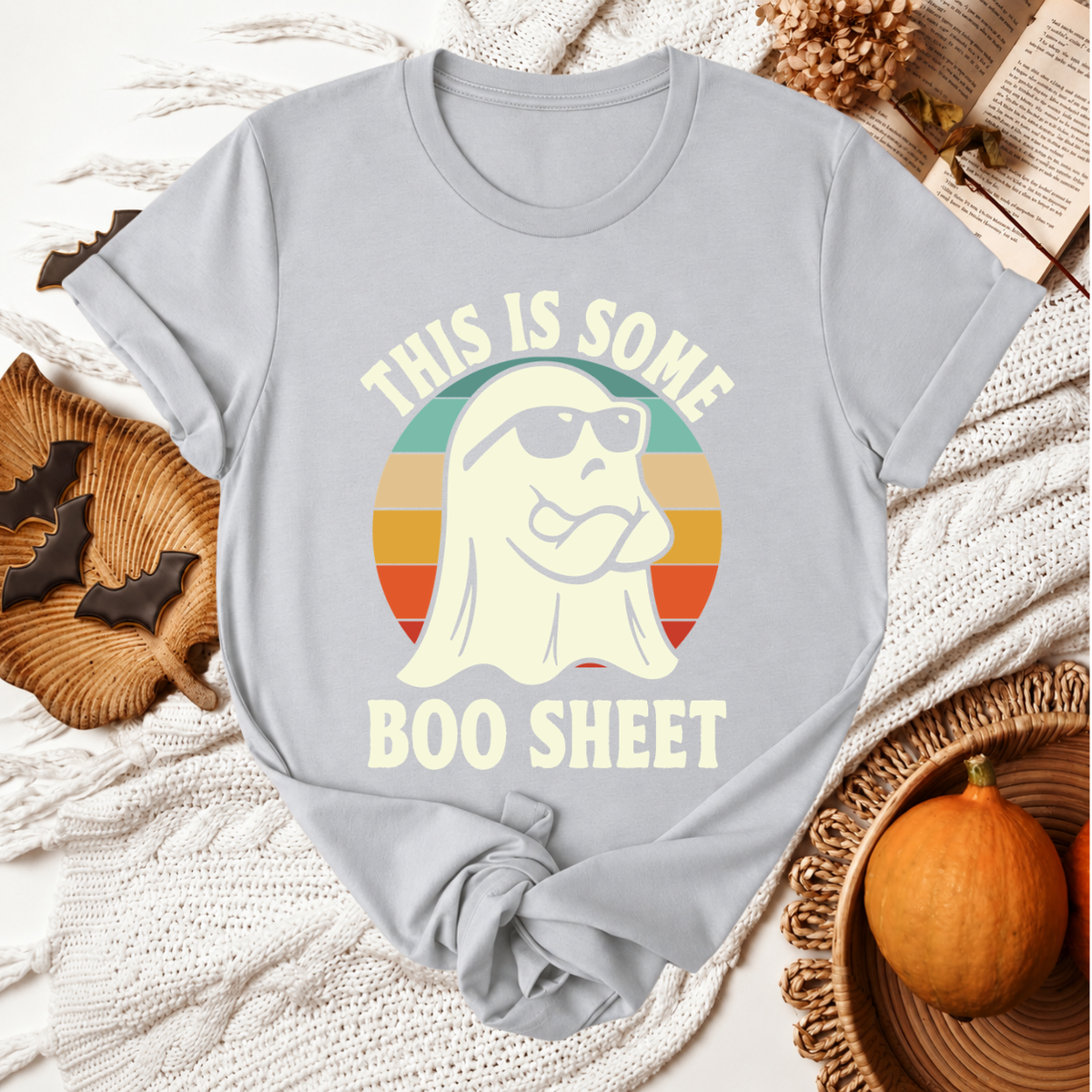 This Is Some Boo Sheet Halloween T-Shirt - Silver