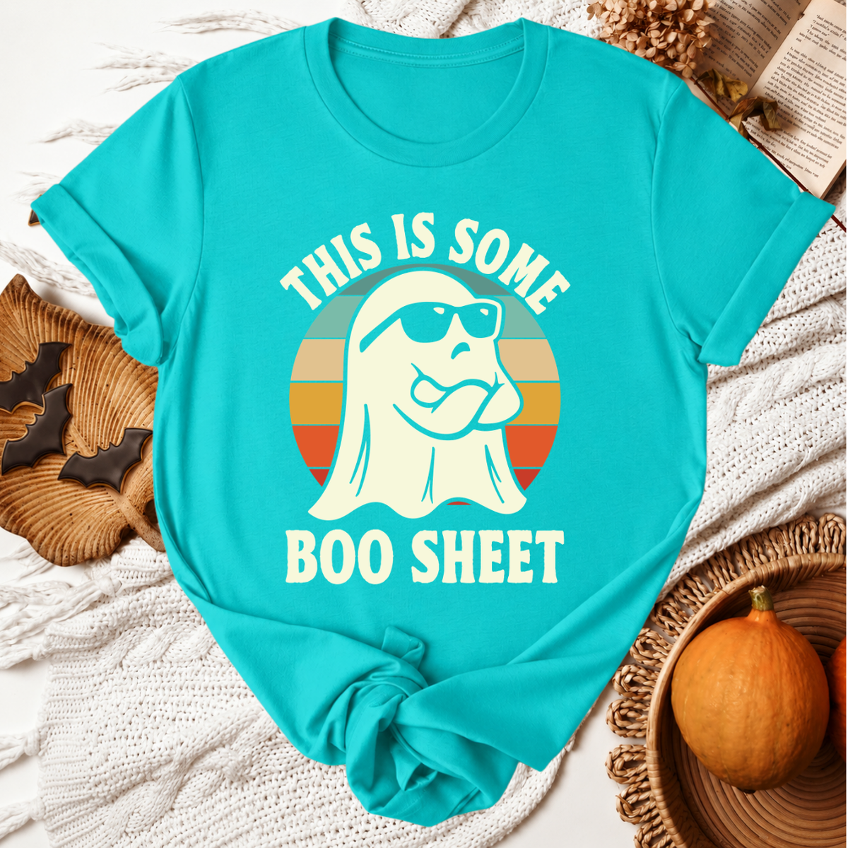 This Is Some Boo Sheet Halloween T-Shirt - Teal
