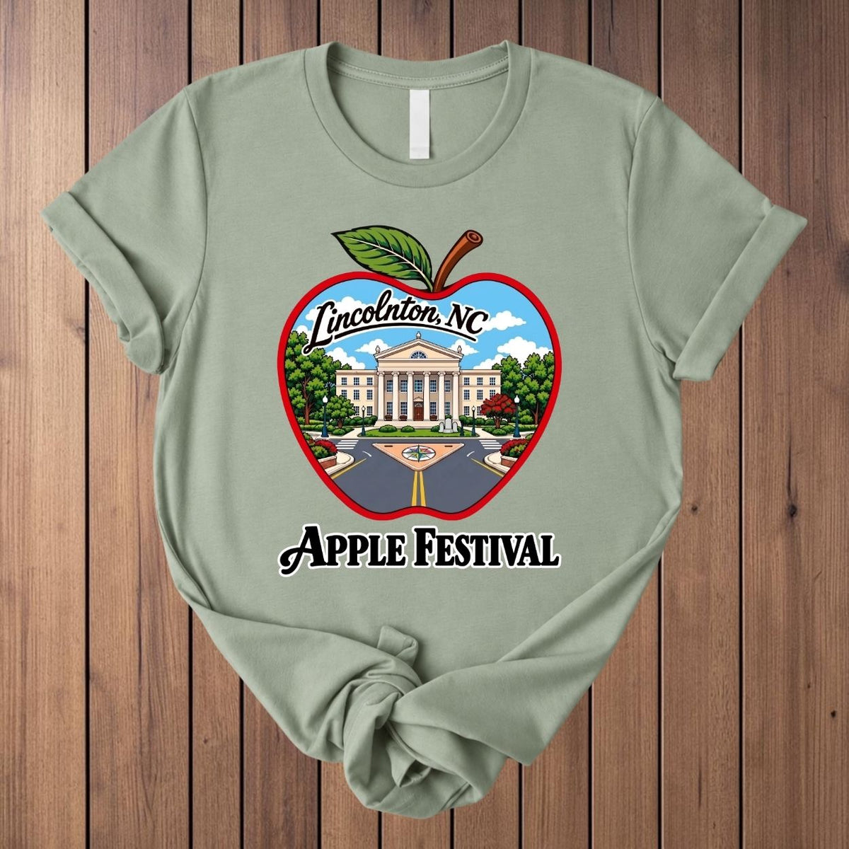 Lincolnton Apple Festival T-Shirt - Sage