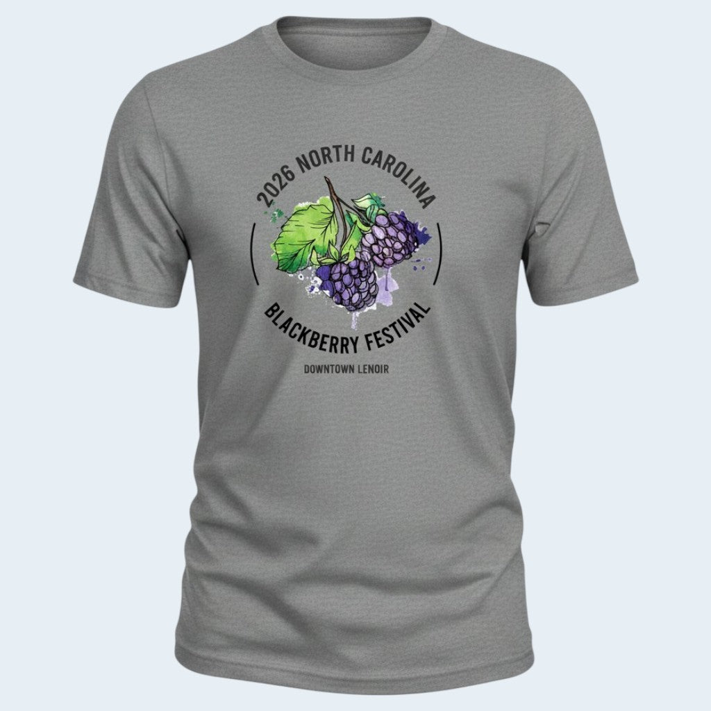 Official 2026 Blackberry Festival Grey T-Shirt, Youth